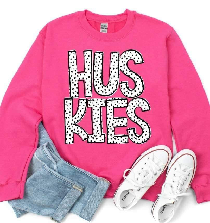 Huskies dotted font 23373 DTF transfer