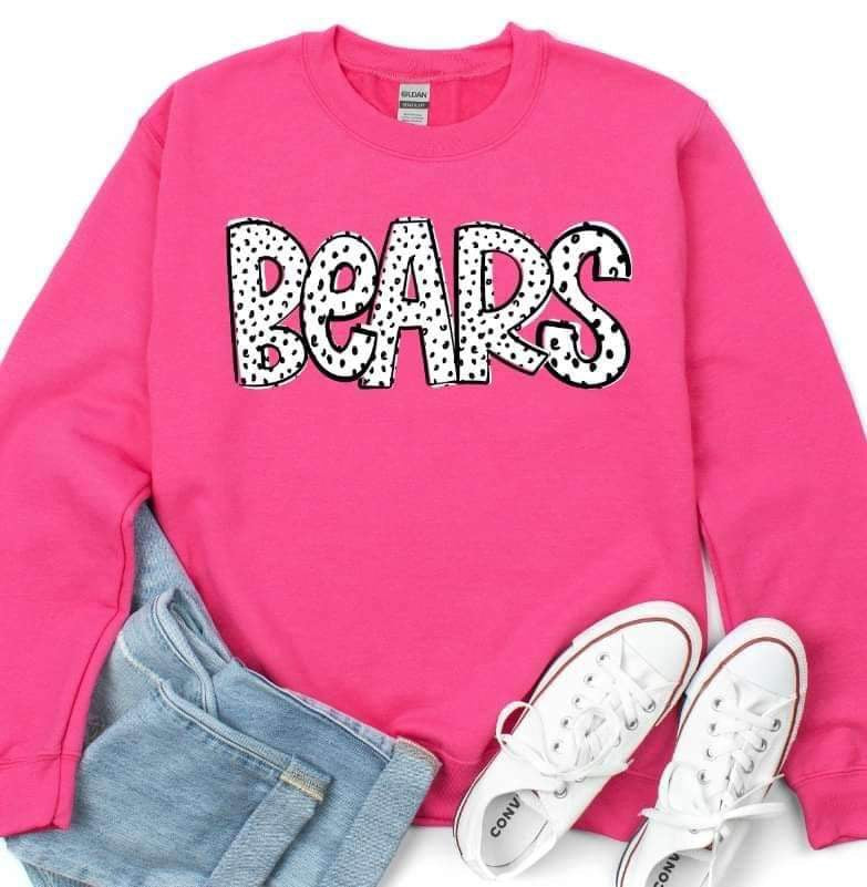 Bears dotted font 23372 DTF transfer