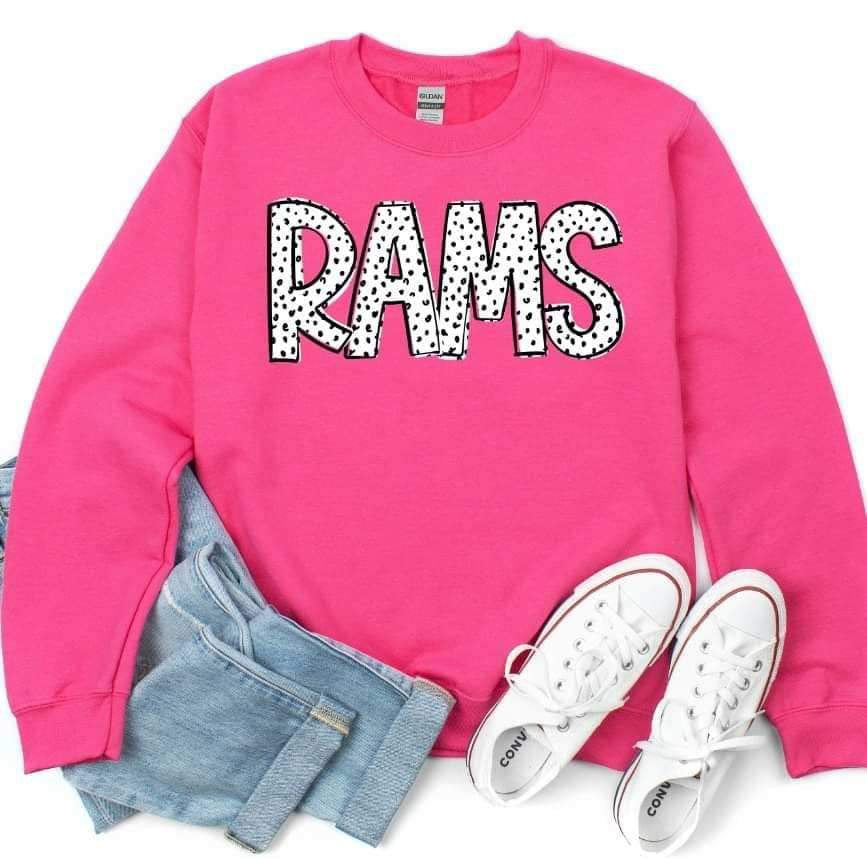 Rams dotted font 23371 DTF transfer