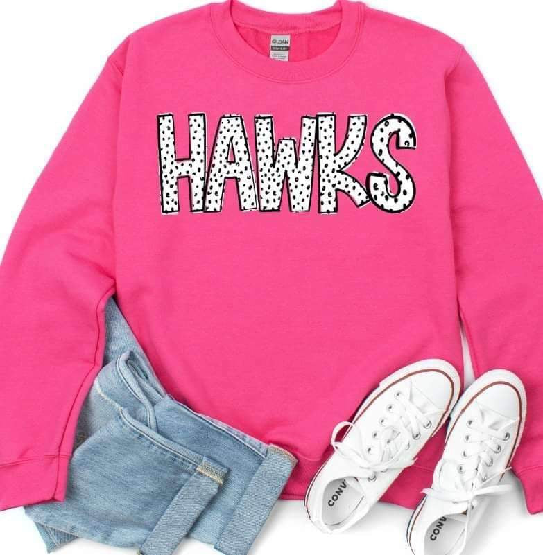 Hawks dotted font 23369 DTF transfer