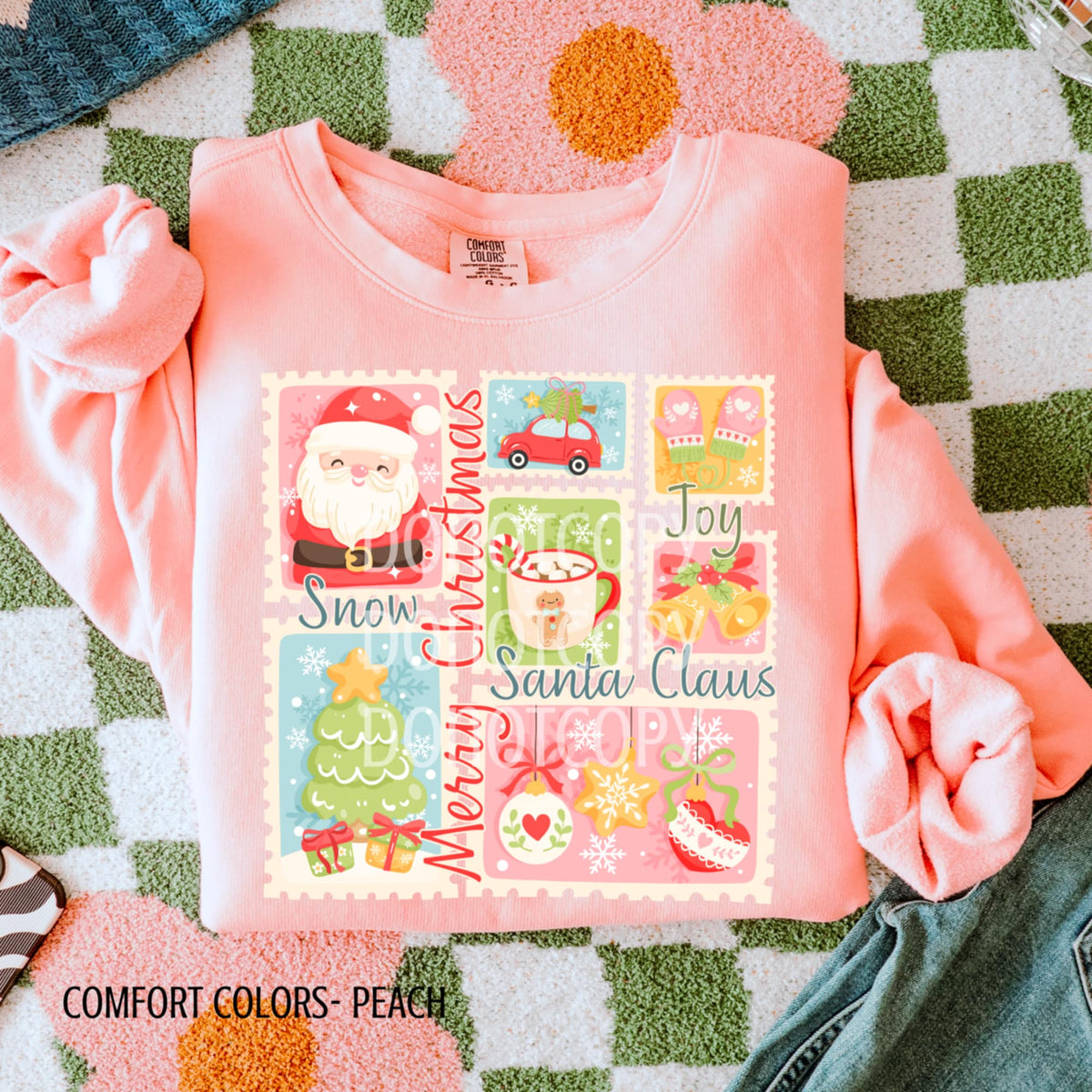 Christmas Stamps CSG DTF transfer