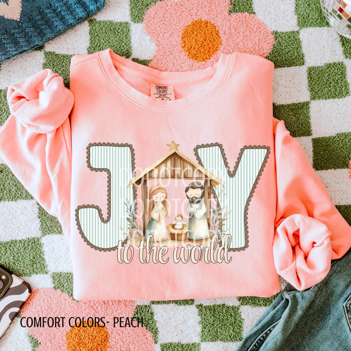 Joy to the world CSG DTF transfer