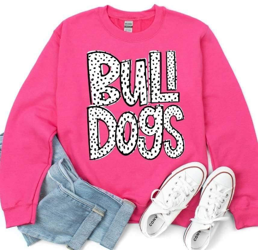 Bulldogs dotted font 23366 DTF transfer