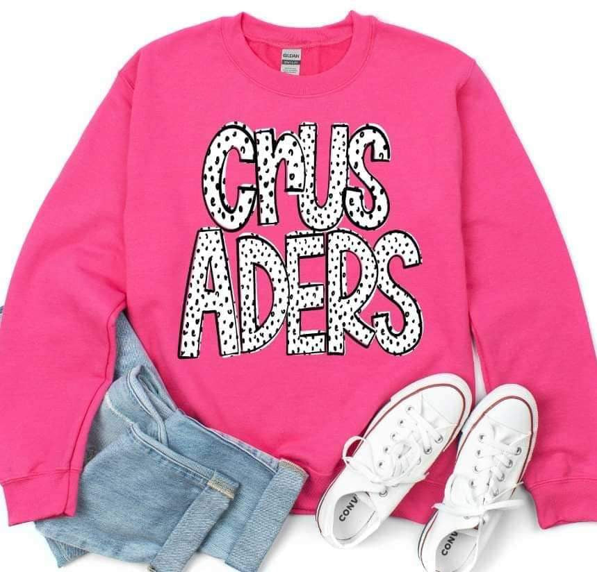 Crusaders dotted font 23365 DTF transfer