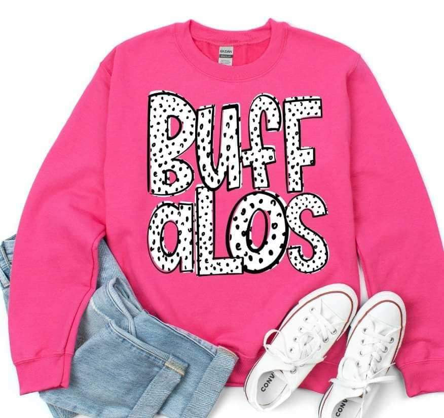 Buffalos dotted font 23362 DTF transfer