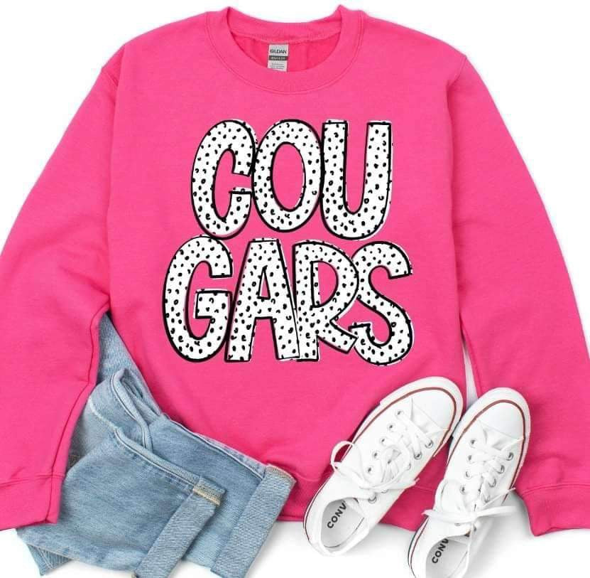 Cougars dotted font 23360 DTF transfer