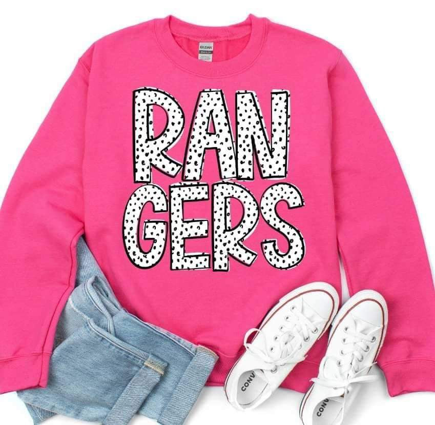 Rangers dotted font 23359 DTF transfer