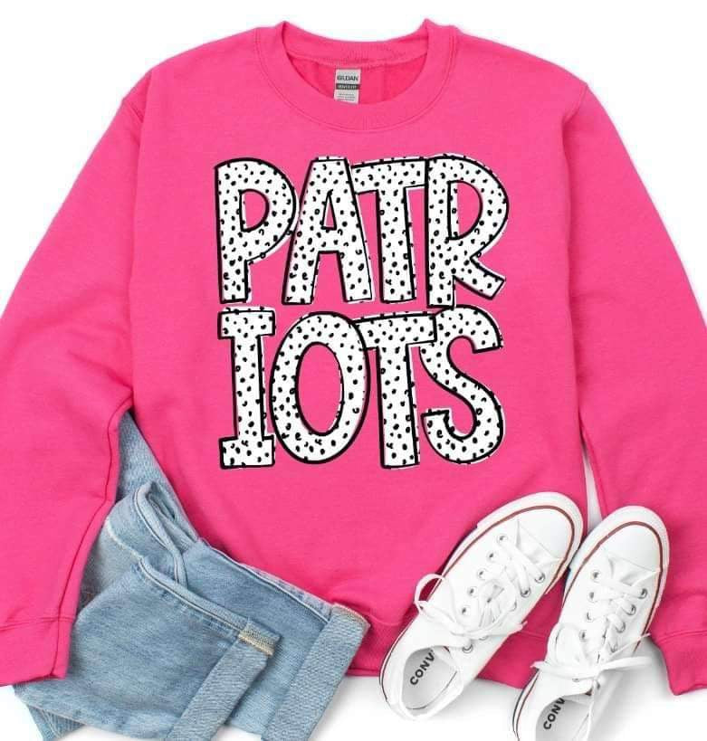 Patriots dotted font 23358 DTF transfer
