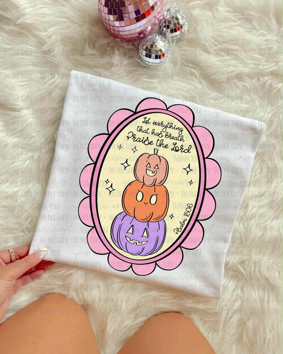 Praise the lord pumpkins (oh honey) DTF transfer