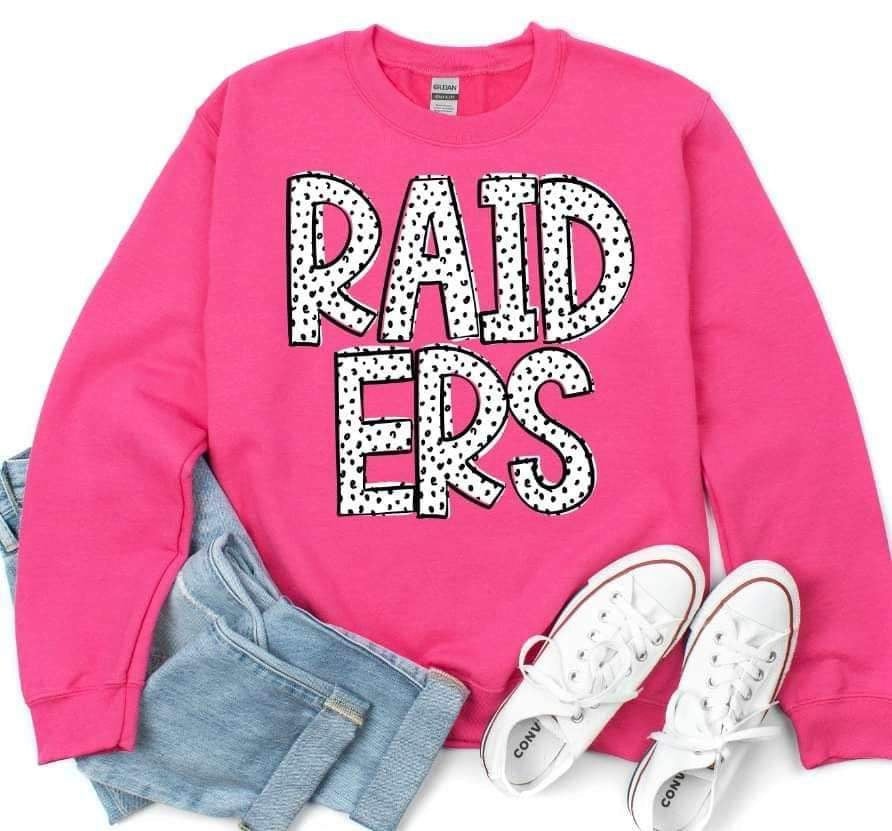 Raiders dotted font 23357 DTF transfer