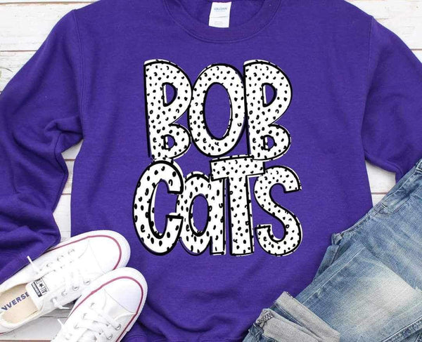 Bobcats dotted font 23355 DTF transfer