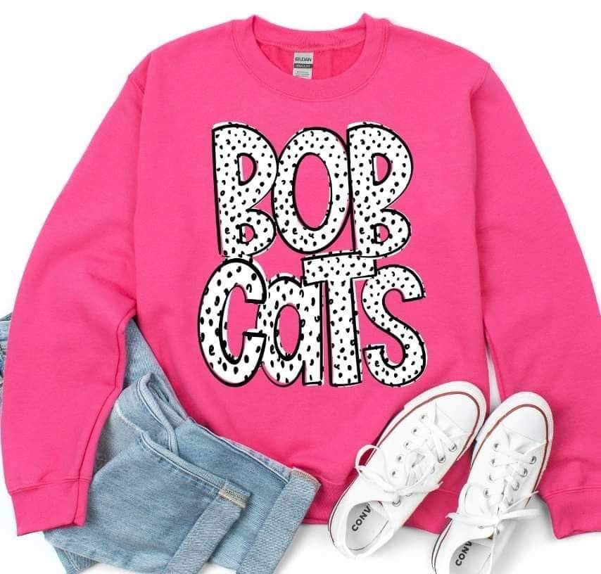 Bobcats dotted font 23355 DTF transfer
