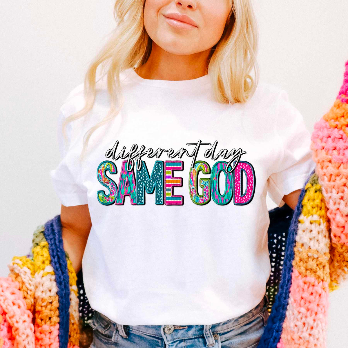 Different day same god 32556 DTF transfer