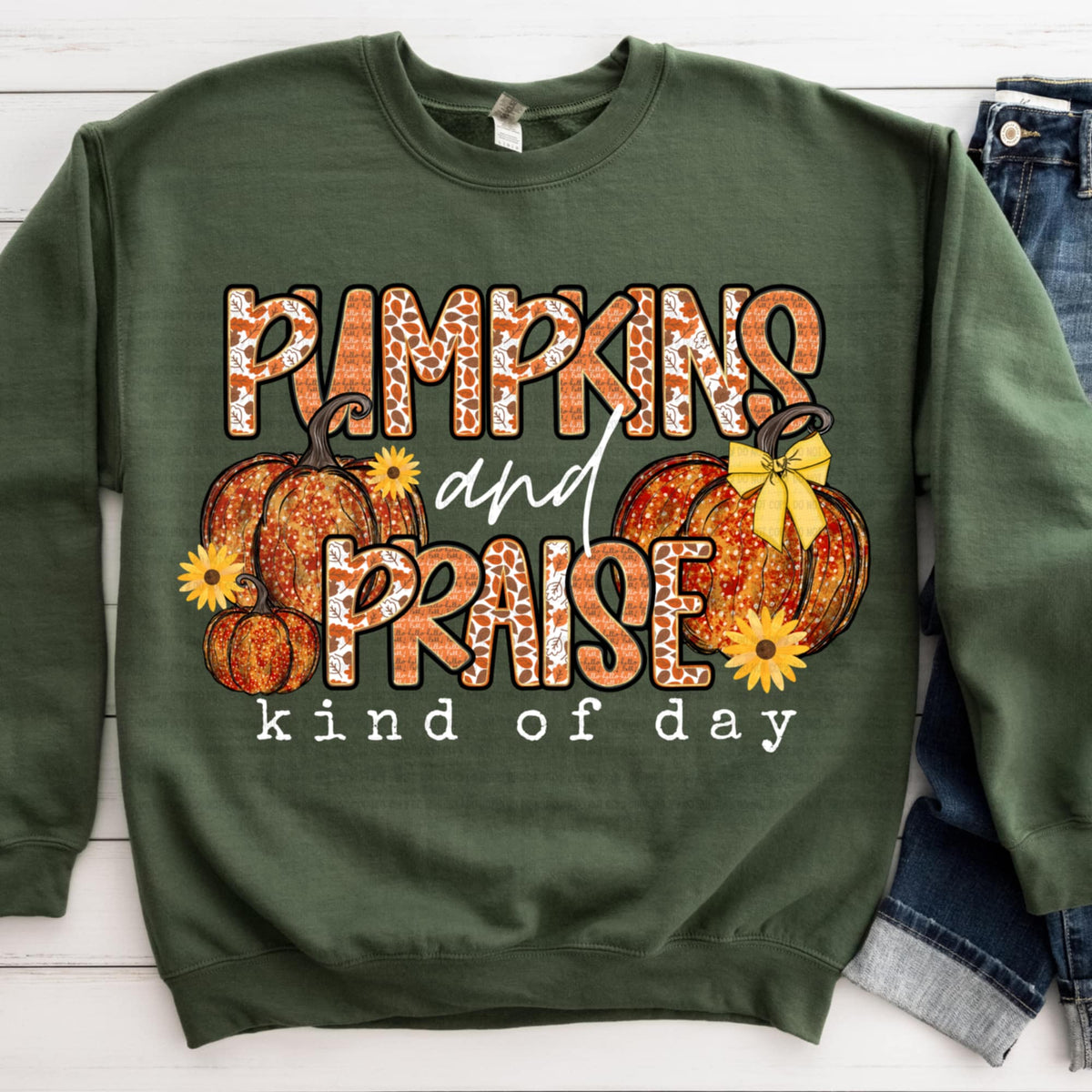 Pumpkins and praise kind of days (oh honey) DTF transfer