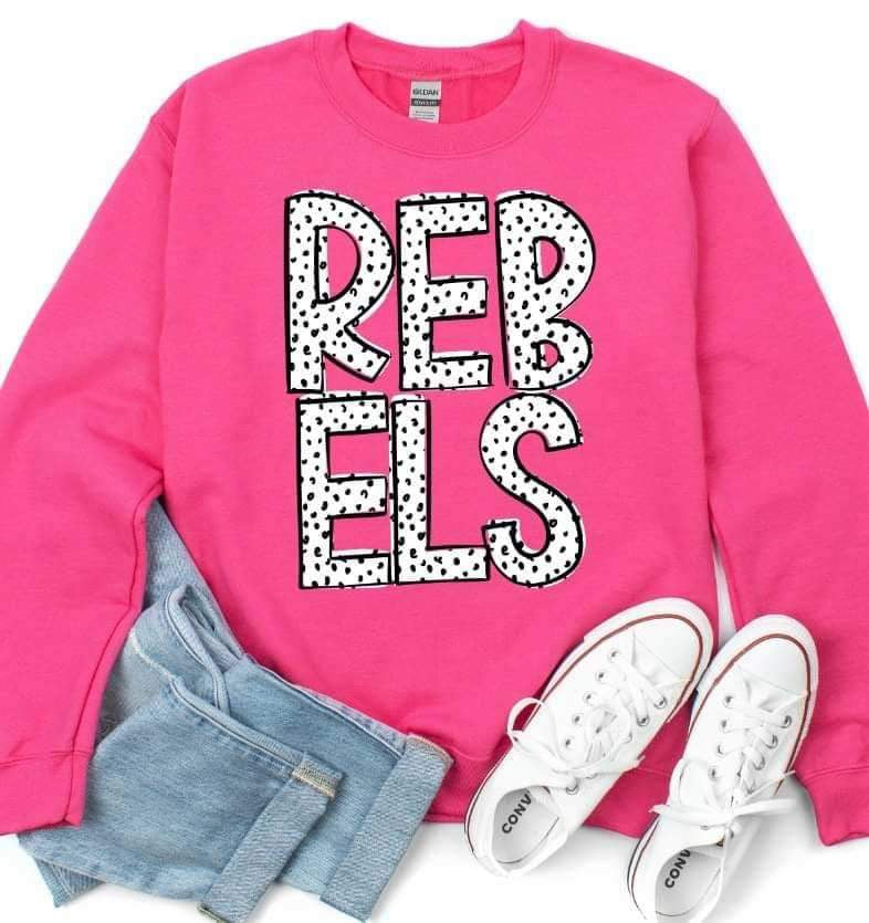 Rebels dotted font 23350 DTF transfer