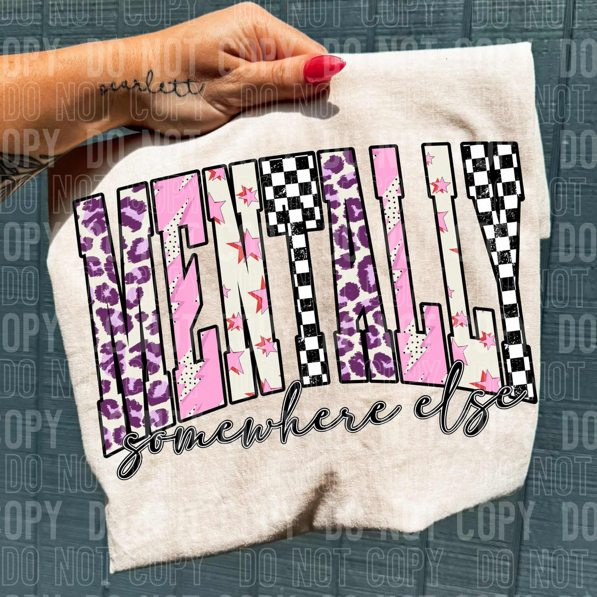 Mentally Somewhere Else (SBB) DTF transfer