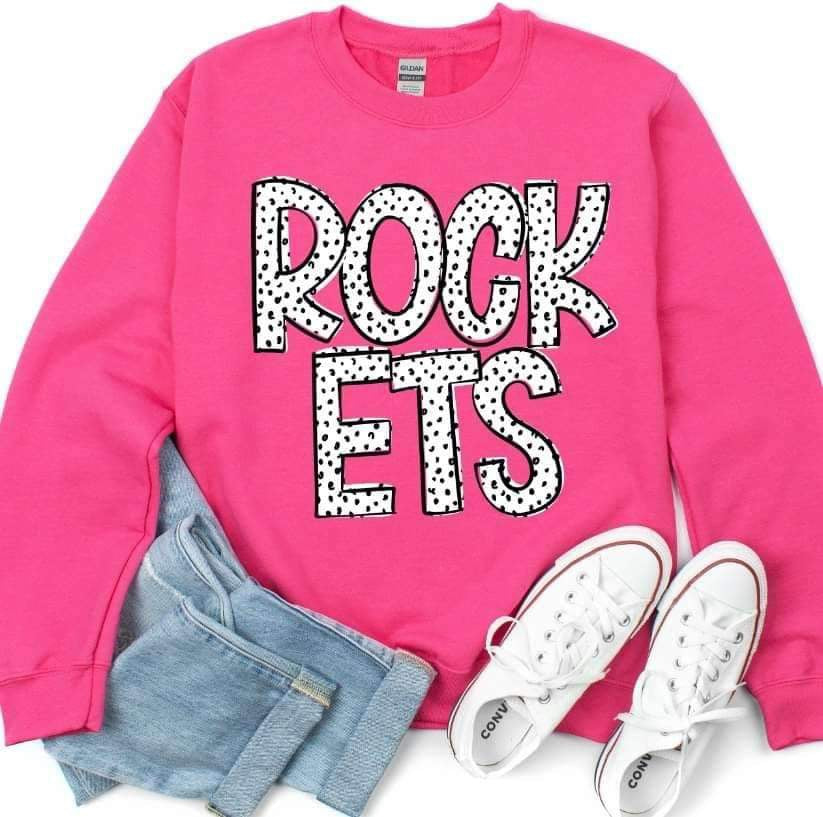 Rockets dotted font 23346 DTF transfer
