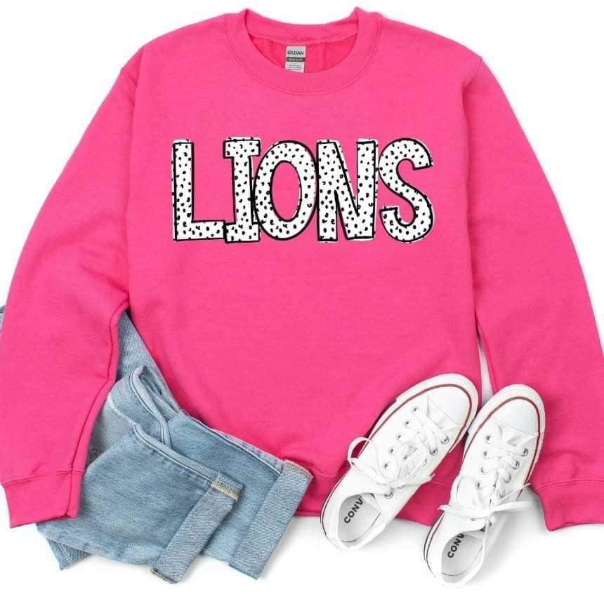 Lions dotted font 23341 DTF transfer