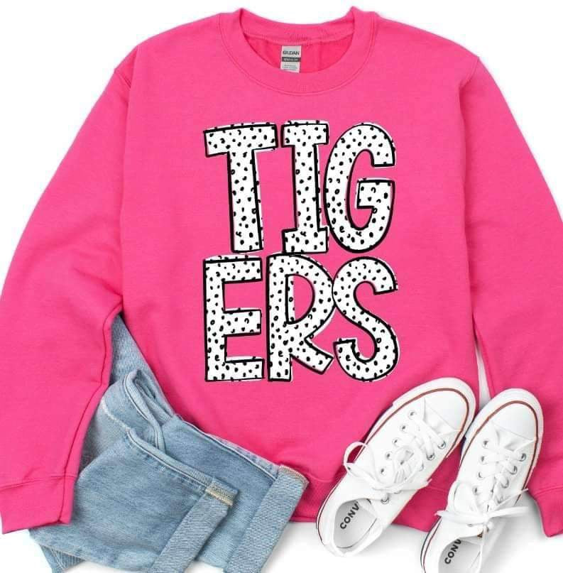 Tigers dotted font 23336 DTF transfer