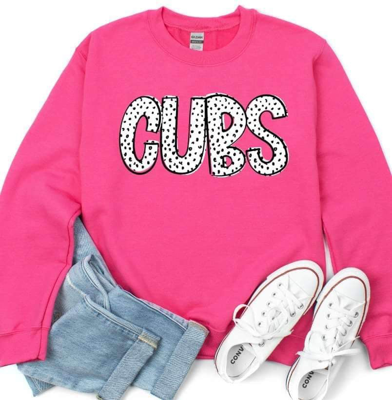 Cubs dotted font 23378 DTF transfer