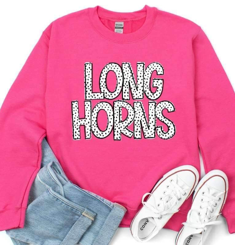 Long horns dotted font 23377 DTF transfer