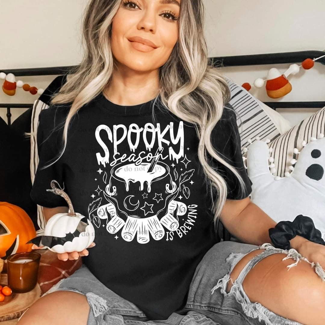 Spooky season cauldron WHITE (CSC) 50544 DTF transfer
