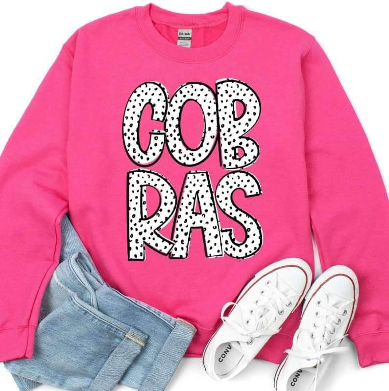 Cobras dotted font 23376 DTF transfer