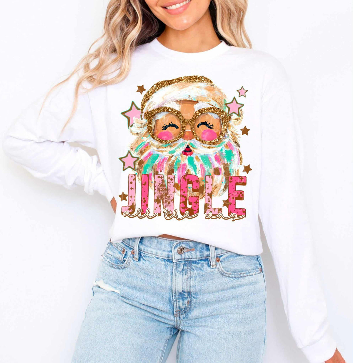 Jingle All the way Santa (c’s) DTF transfer