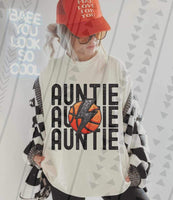 Auntie stacked basketball with lightning bolt 23395 DTF transfer