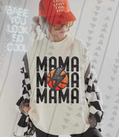 Mama stacked basketball with lightning bolt 23390 DTF transfer