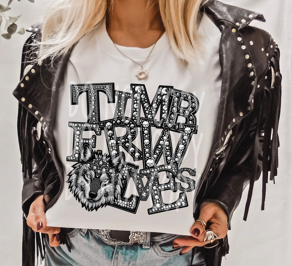 Timberwolves sequins DTF transfer
