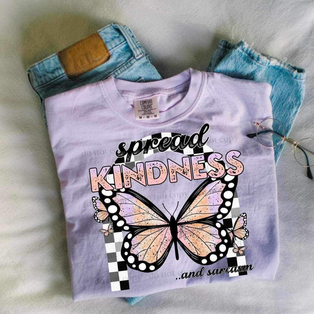 Spread kindess..and sarcasm butterflies 23429 DTF transfer