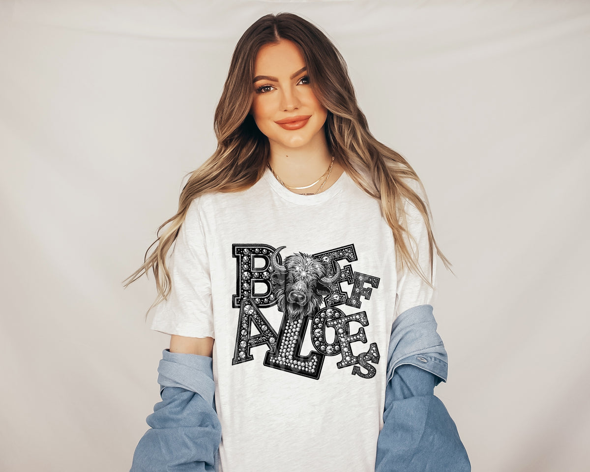 Buffaloes sequins DTF transfer