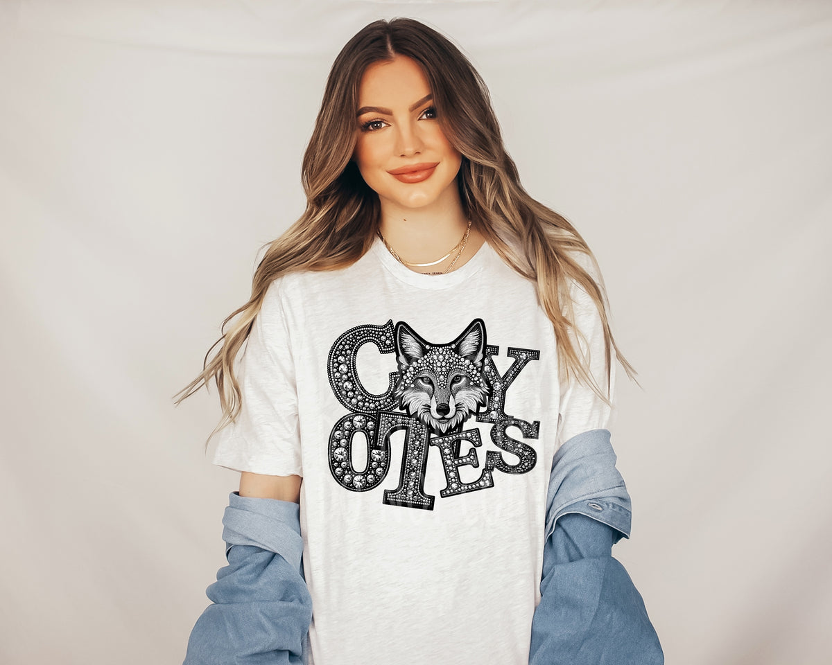 Coyotes sequins DTF transfer