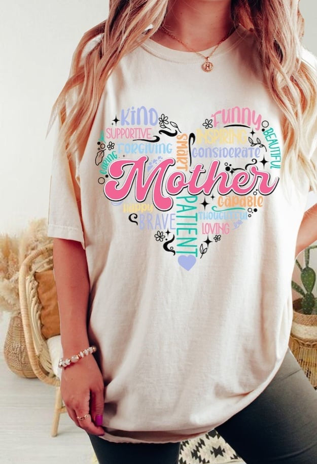 Mother subway heart 32538 DTF transfer