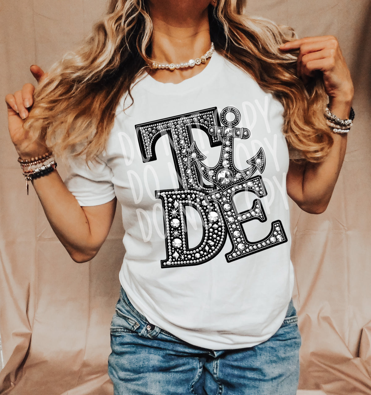Tide sequins DTF transfer