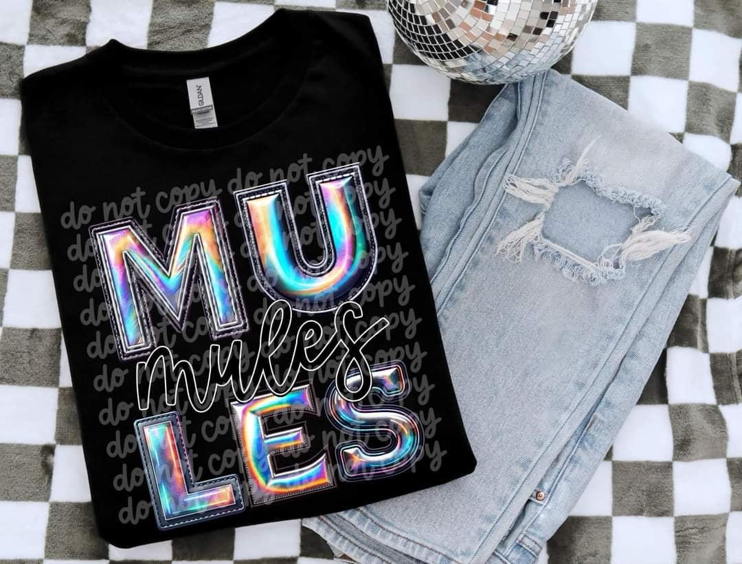 Mules holographic 50702 DTF transfer