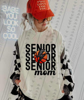 Senior mom stacked with basketball and lightning bolt 23449 DTF transfer