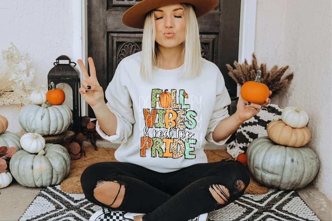 Fall vibes & red top pride 50715 DTF transfer