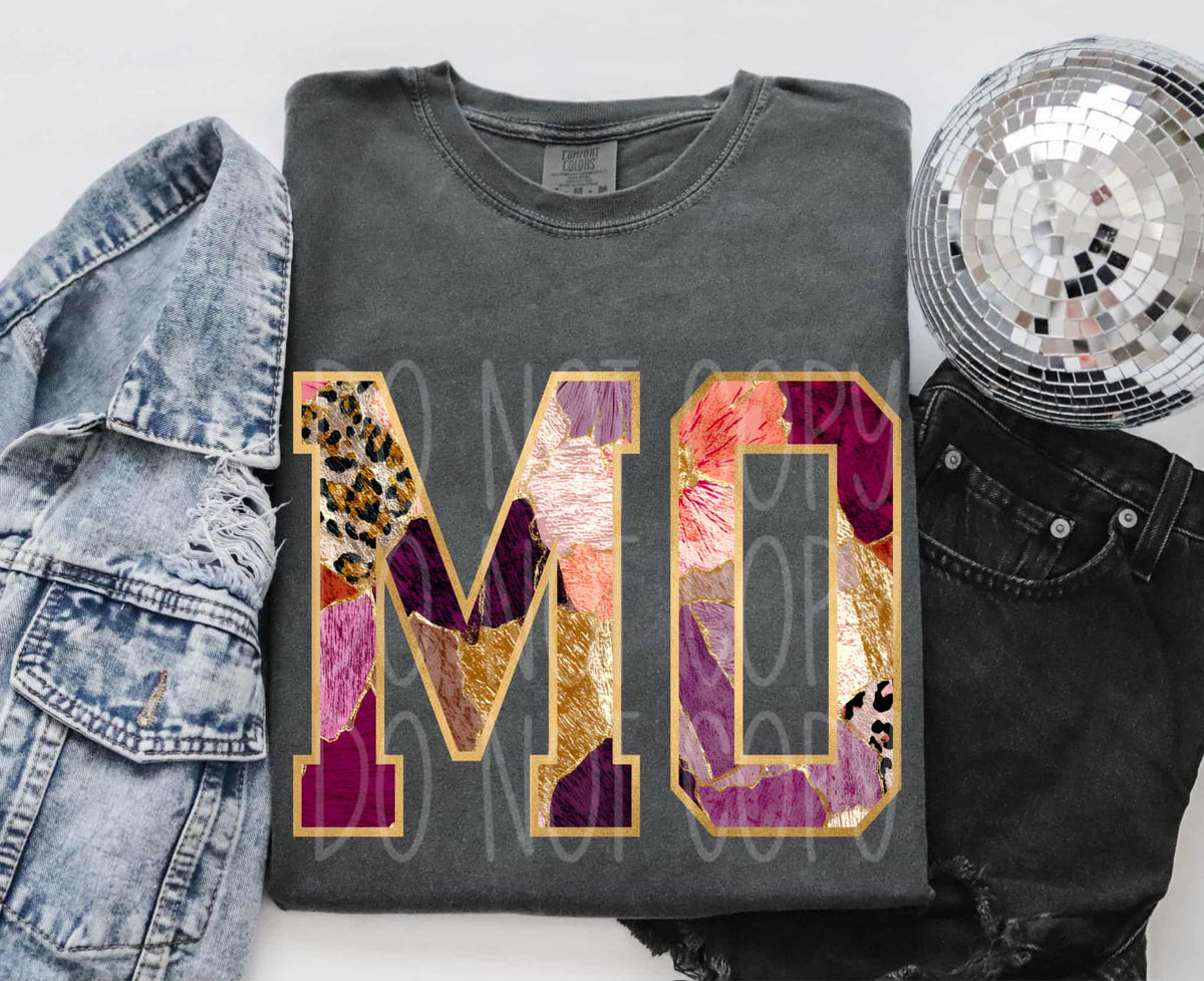 Missouri Floral and gold state PH DTF Transfer