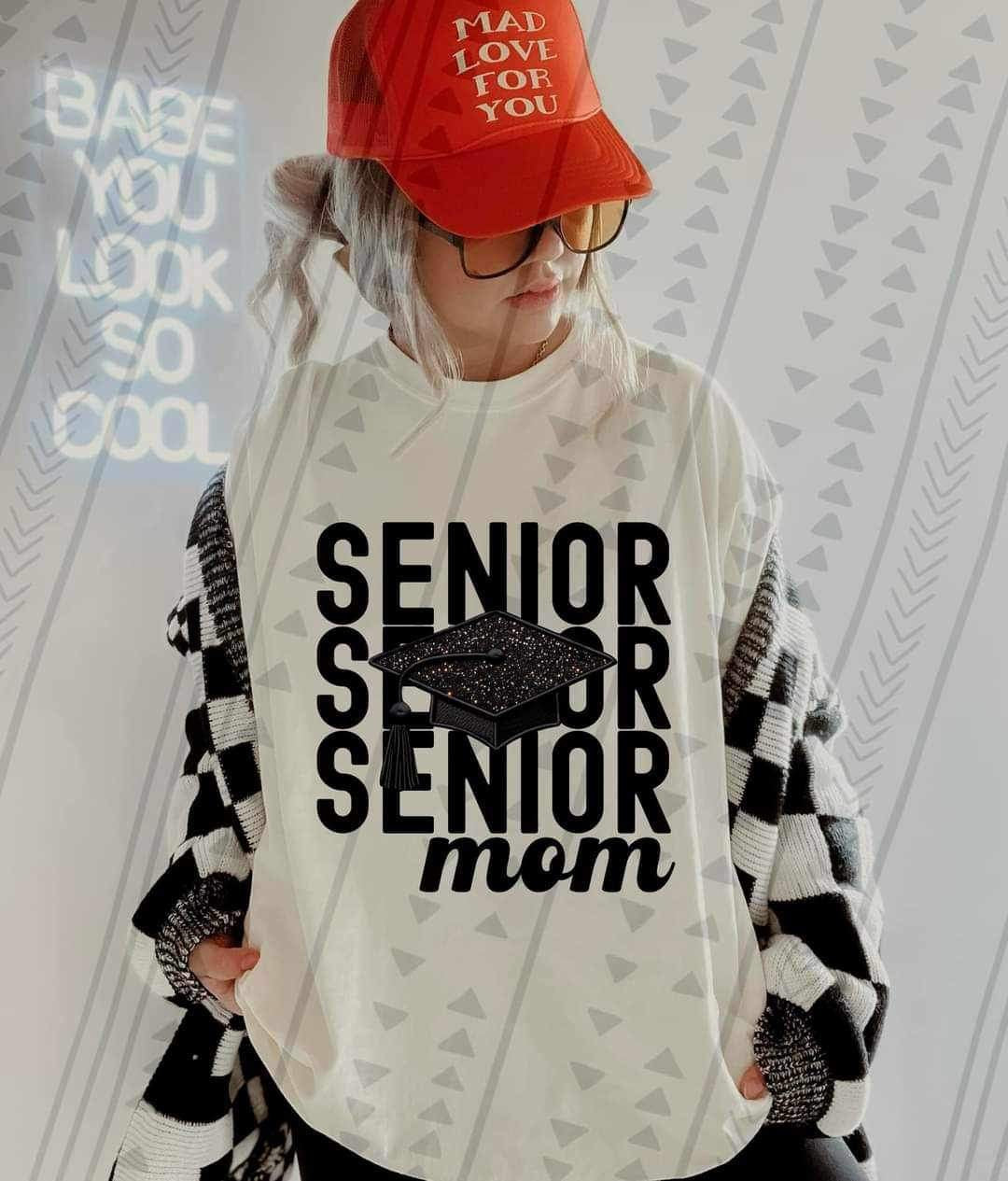 Senior mom stacked with cap 23453 DTF transfer