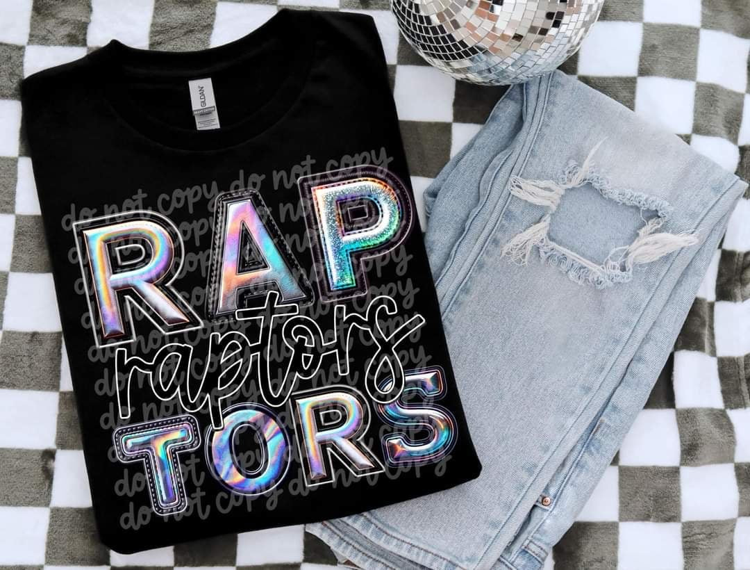 Raptors holographic 50699 DTF transfer
