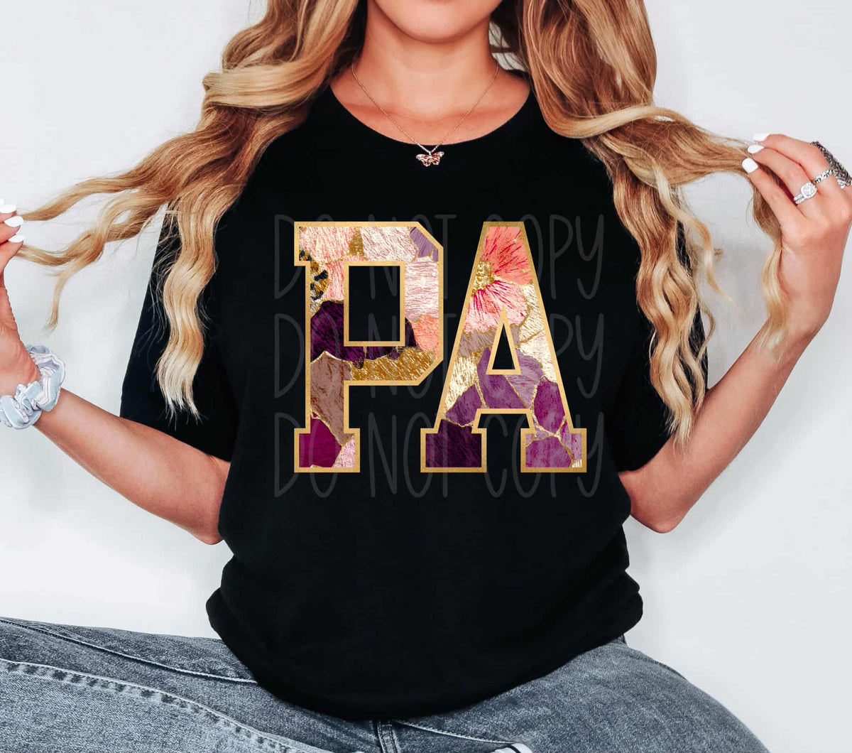 Pennsylvania Floral and gold state PH DTF Transfer