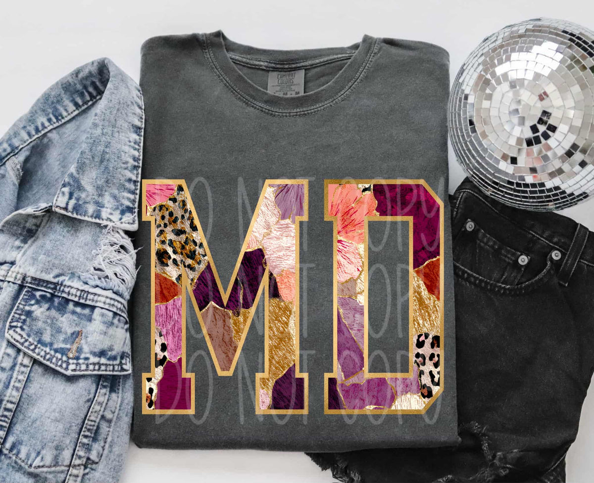 Maryland Floral and gold state PH DTF Transfer