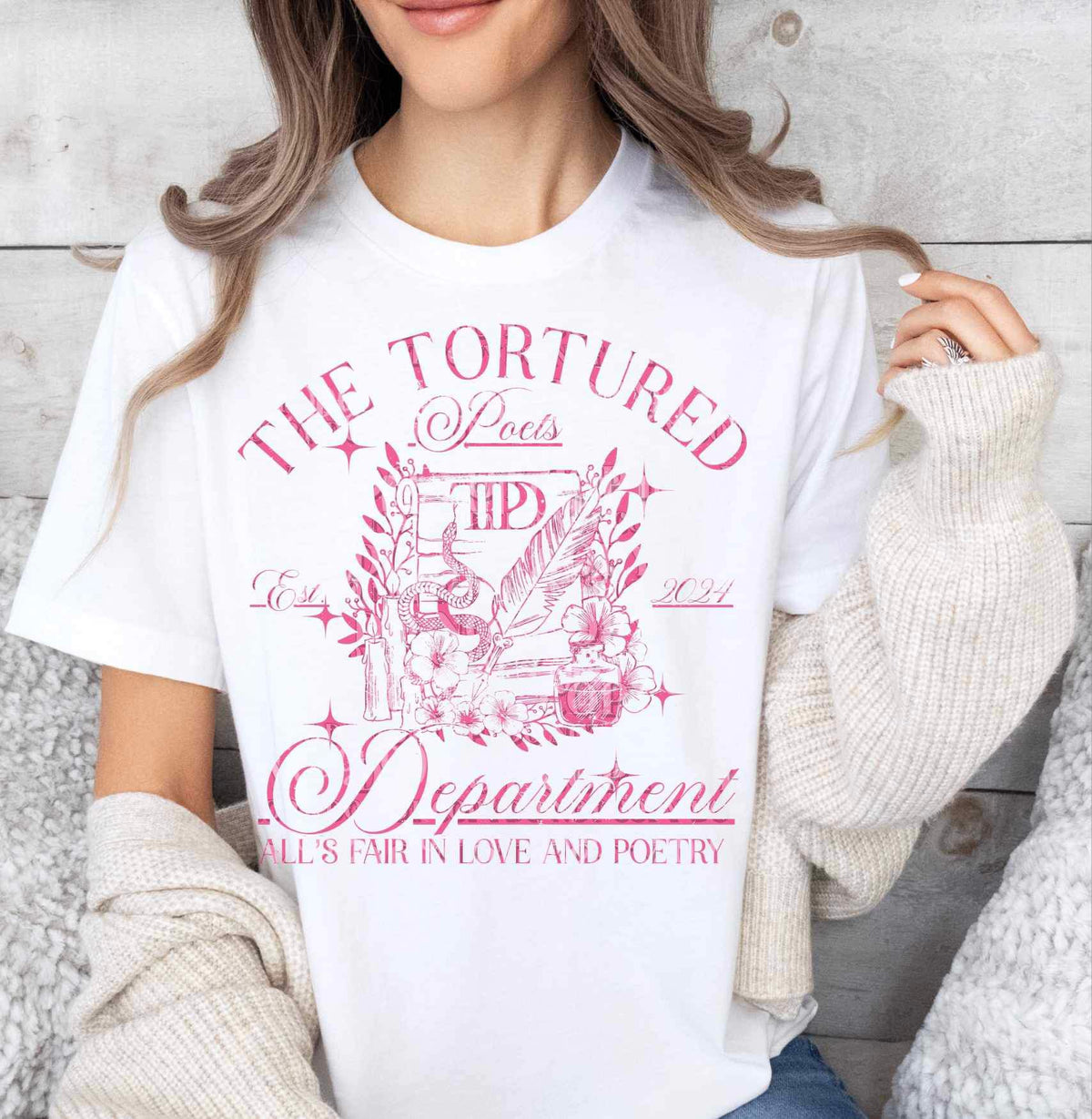 The tortured poets department dark pink 23491 DTF transfer