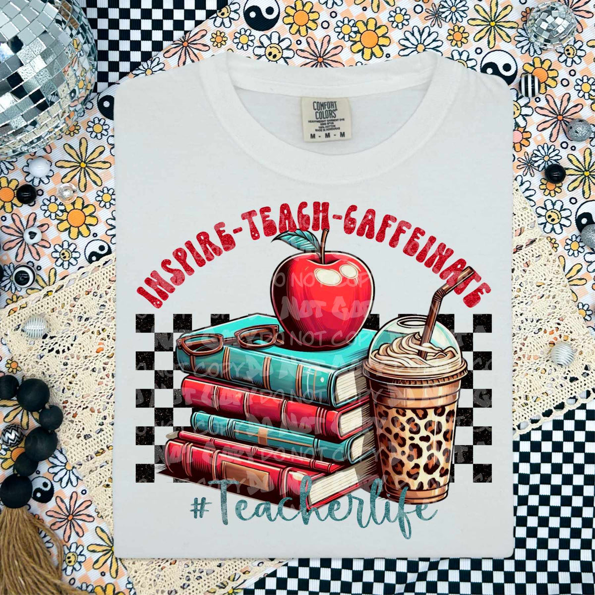 Inspire-teach-caffeinated (LANE) 50893 DTF transfer
