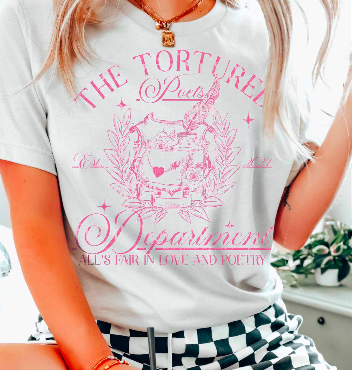 The tortured poets department pink 23489 DTF transfer