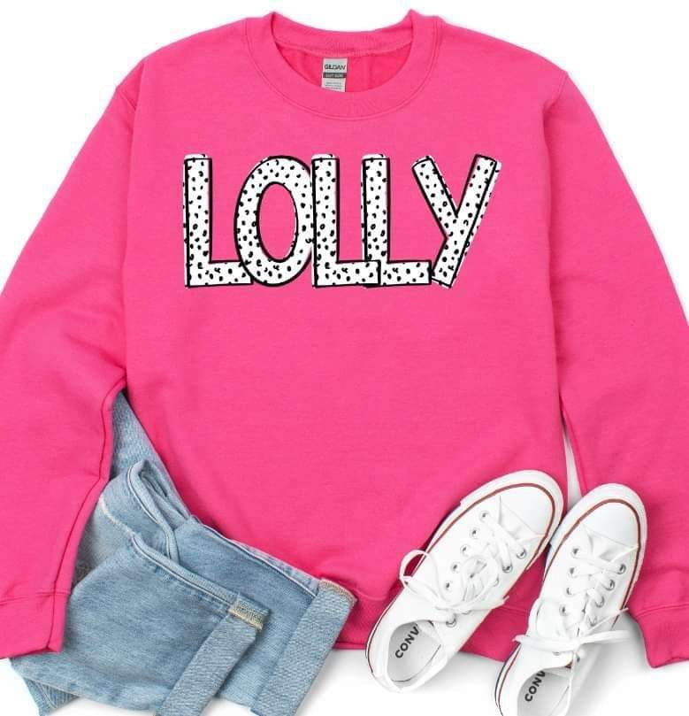 Lolly dotted font 23510 DTF transfer