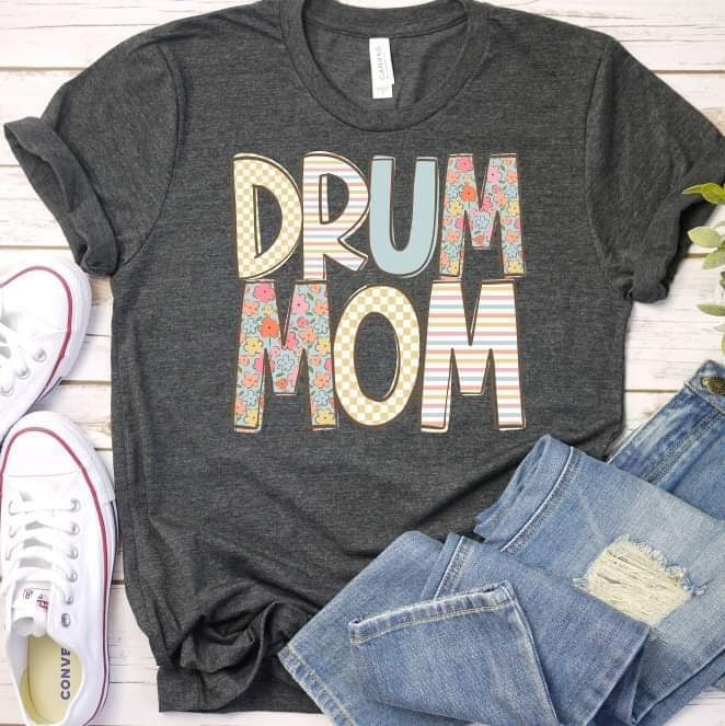 Drum mom pastel pattern 23500 DTF transfer