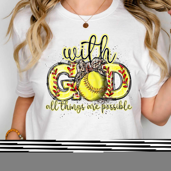 With god all things are possible softball (SSD) 32580 DTF transfer